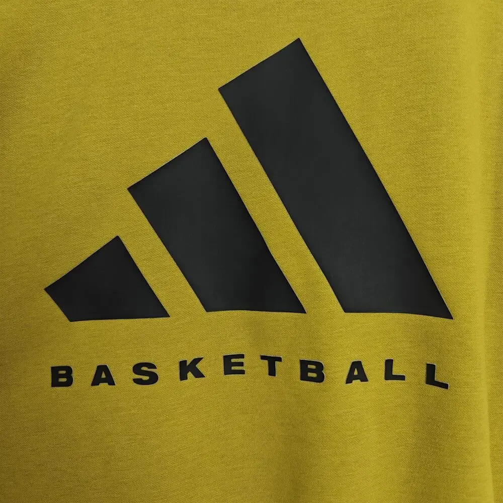 Adidas One Fleece Basketball Crewneck Sweatshirt Pulse Olive Zip Pockets Med NWT